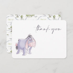 Watercolor Eeyore Baby Shower Thank You Invitation