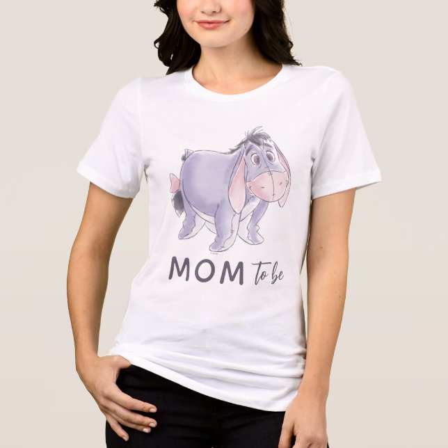 Watercolor Eeyore Baby Shower Tri-Blend Shirt (Front)