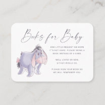 Watercolor Eeyore Books for Baby Insert Card