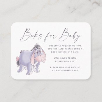 Watercolor Eeyore | Books For Baby Insert Card by winniethepooh at Zazzle