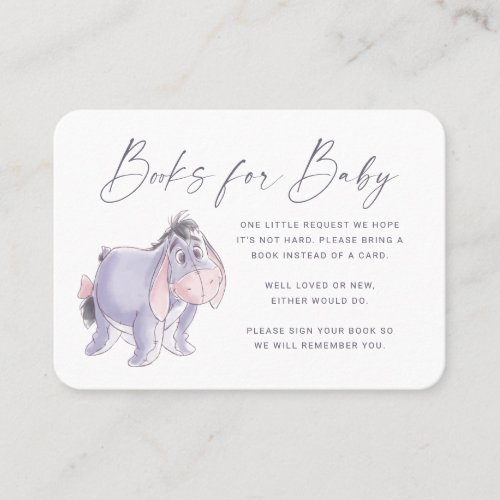 Watercolor Eeyore  Books for Baby Insert Card