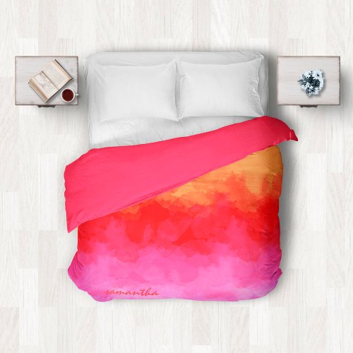 Watercolor Effects Fruit Salad ID134 Duvet Cover