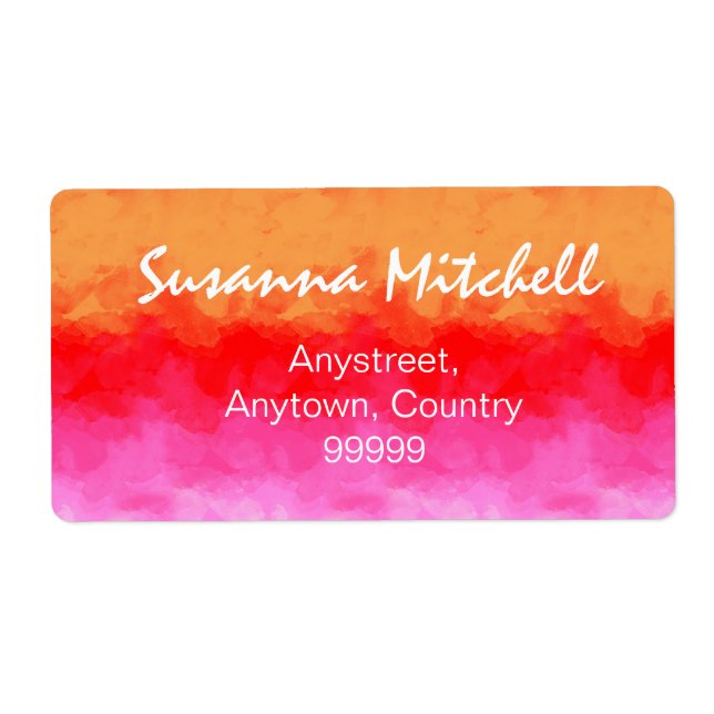 Watercolor Effects Fruit Salad ID134 Label (Front)