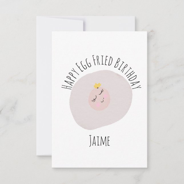 Watercolor Egg Cute Birthday Party Card (Front)