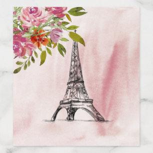 Watercolor Eiffel Tower Envelope Liner