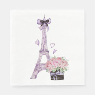 Watercolor Eiffel Tower  Napkins