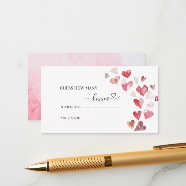 Watercolor Elegant a little sweetheart baby shower Enclosure Card (Front/Back In Situ)