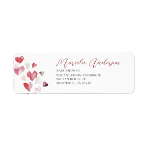 Watercolor Elegant a little sweetheart is on the w Label