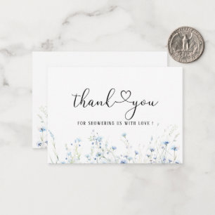 Watercolor Elegant Baby in bloom baby shower than Note Card