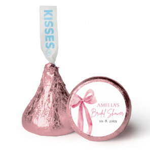 Watercolor Elegant Blush Pink Bow Bridal Shower Hershey®'s Kisses®