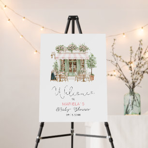 Watercolor Elegant Bonjoor bebe baby  shower Welco Foam Board