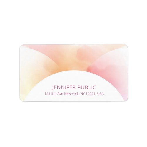 Watercolor Elegant Colorful Template Address Label