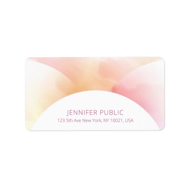 Watercolor Elegant Colorful Template Address Label (Front)