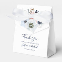 Watercolor Elegant Cute Anemone Flower Wedding Favor Boxes