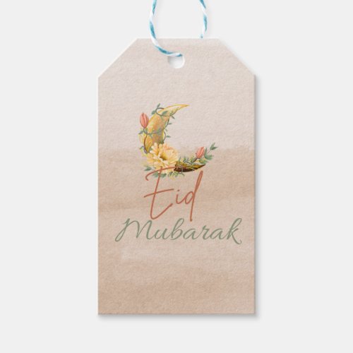 Watercolor Elegant Eid Mubarak Eid Gift Tags