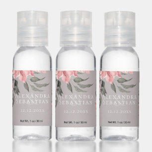 Watercolor Elegant Floral Wedding Personalized Hand Sanitizer