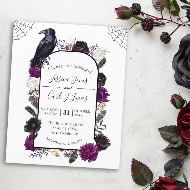 Watercolor Elegant Halloween Floral Boho Purple (Creator Uploaded)