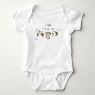 Watercolor Elegant Little Hunter Baby Shower Baby Bodysuit