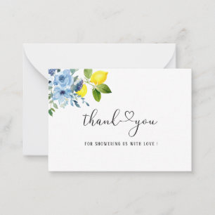 Watercolor Elegant Main Squeeze Bridal shower than Note Card