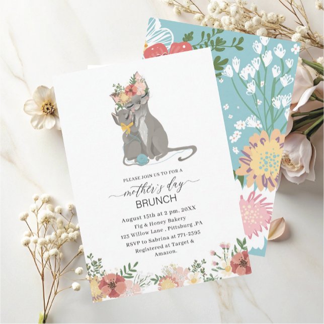 Watercolor Elegant Mother is Day brunch Baby showe Invitation (Creator Uploaded)