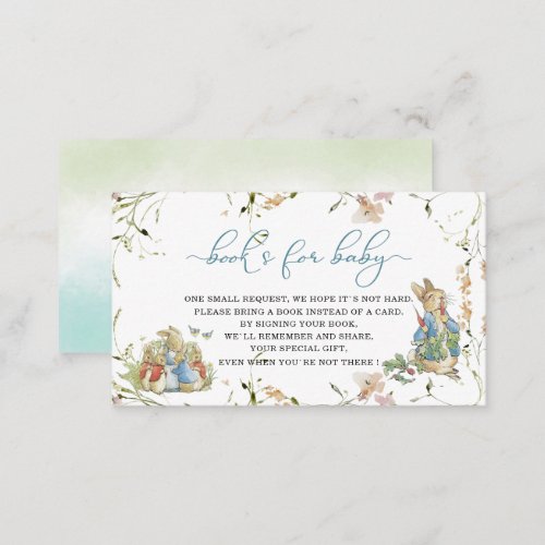  Watercolor Elegant Peter Rabbit Wildflower baby s Enclosure Card