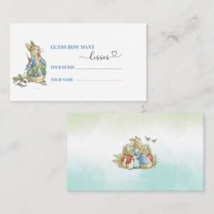 Watercolor Elegant Peter Rabbit wildflowers baby s Enclosure Card