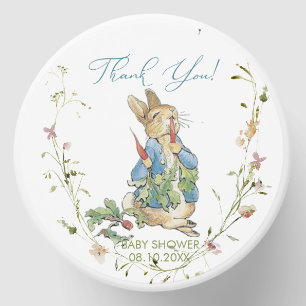 Watercolor elegant Peter Rabbit wildflowers baby s Mini Candle Favors