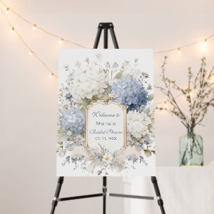 Watercolor Elegant Royal botanique hydrangea flowe Foam Board