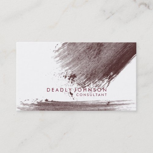 Watercolor Elegant Simple Splatter Abstract Business Card