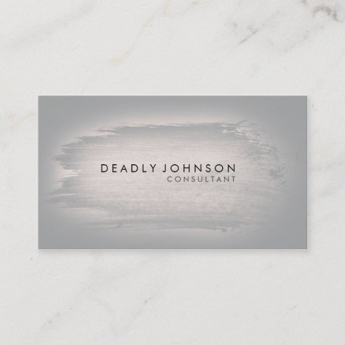 Watercolor Elegant Simple Splatter Black Gray Business Card