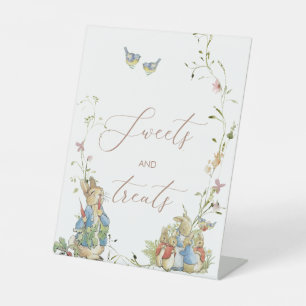 Watercolor Elegant Wildflower Peter Pedestal Sign