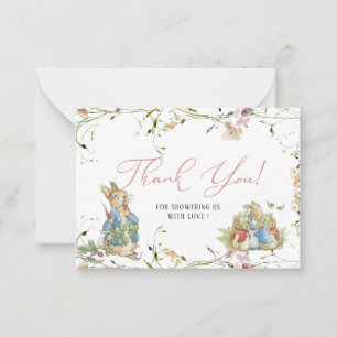 Watercolor Elegant WildflowerPeter Flat Note Card