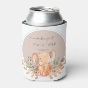 Watercolor Elephant Boho Safari Party Favor Can Cooler