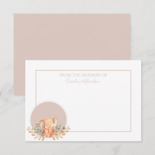 Watercolor Elephant Boho Safari  Thank You Card