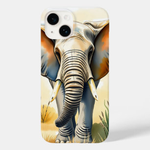 Watercolor Elephant Close up Case-Mate iPhone 14 Case
