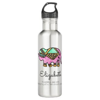 Watercolor elephant colorful modern personalized