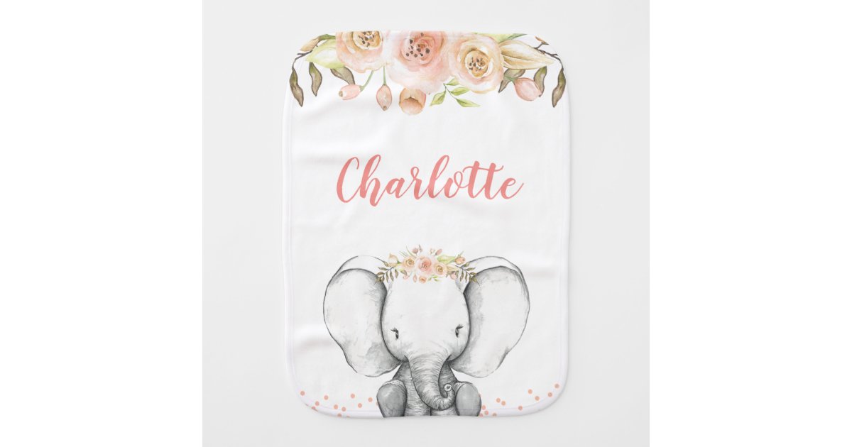 Oopsie Daisy Burp Cloth - Ebullient Elephant main image 1