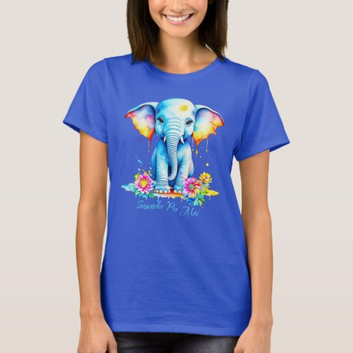 Watercolor Elephant Songkran Festival  T_Shirt