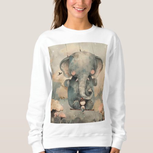 Watercolor Elephant Sweatshirt