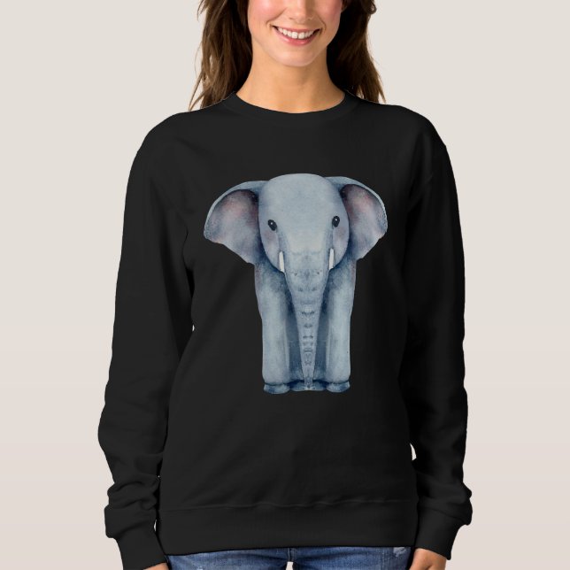Watercolor Elephant Sweatshirt (Front)