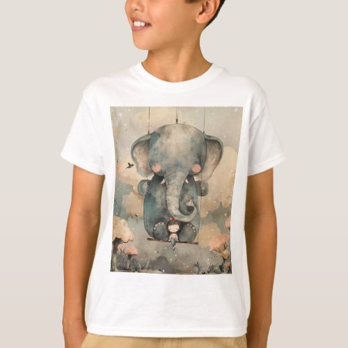 Watercolor Elephant T_Shirt