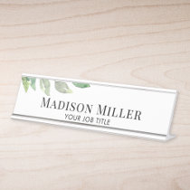 Watercolor Employee  Desk Name Plate