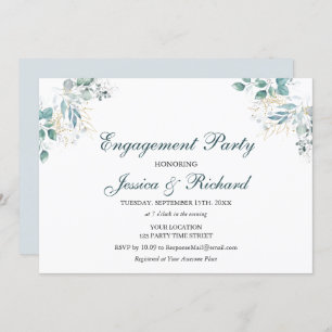 Watercolor Engagement Party Invitation