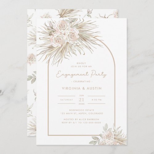 Watercolor Engagement Party Invitation