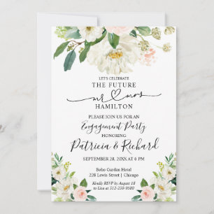 Watercolor Engagement Party Invitations