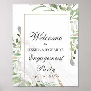 Watercolor Engagement Welcome Poster Sign