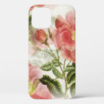 Watercolor English Roses And Rosebud Iphone Case at Zazzle