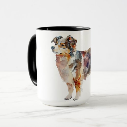 Watercolor English Shepherd Mug