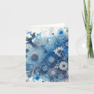Watercolor Ephemera Vintage Blank Note Card