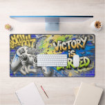 Watercolor Epic Victory Street Graffiti Art Gaming Desk Mat